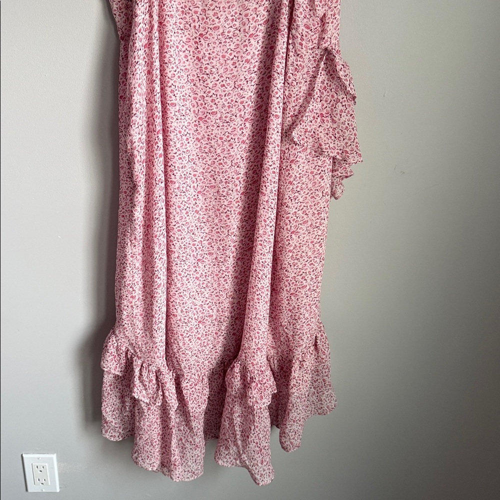 LOVESHACKFANCY Maeve Silk Dress in Rouge 10 - Picture 8 of 13